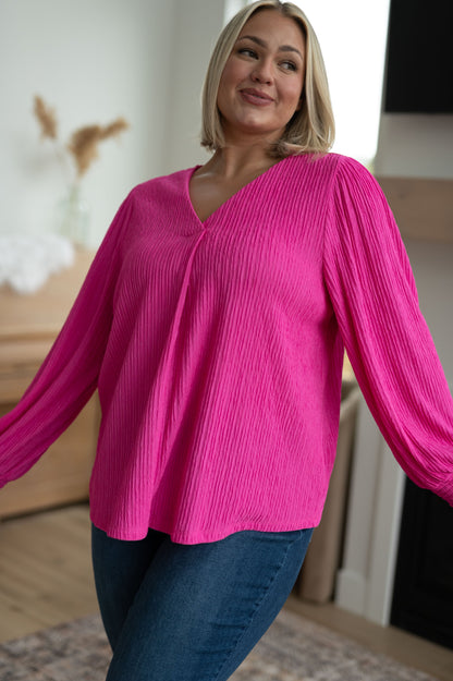 Very Refined V-Neck Long Sleeve Blouse