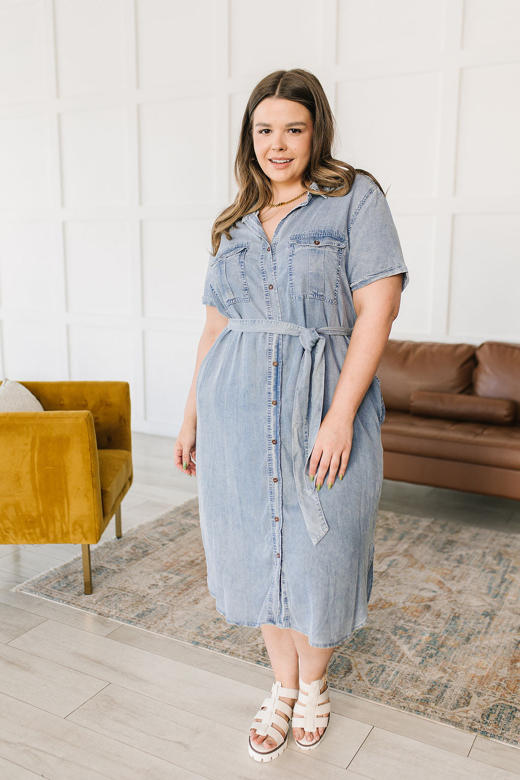 Wait For It Denim Shirt Dress