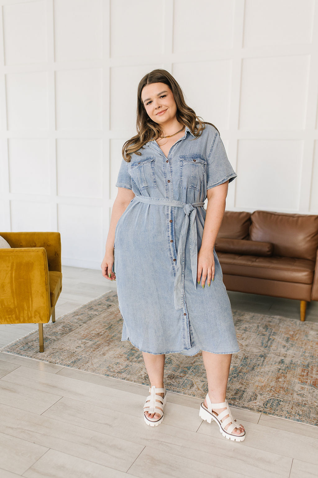 Wait For It Denim Shirt Dress