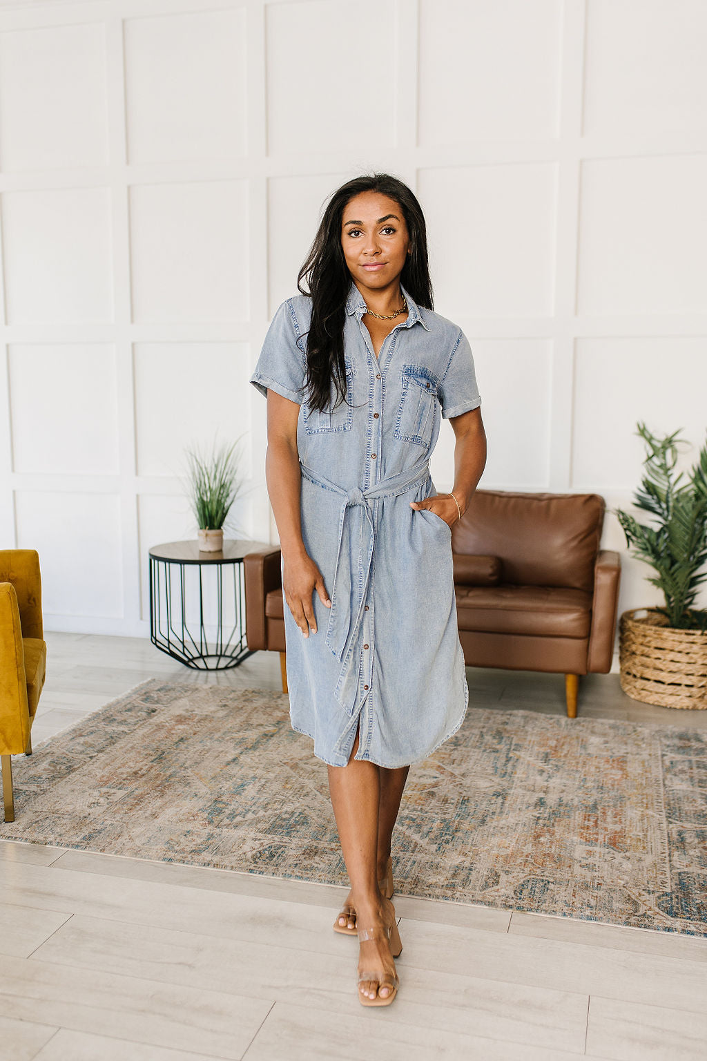 Wait For It Denim Shirt Dress