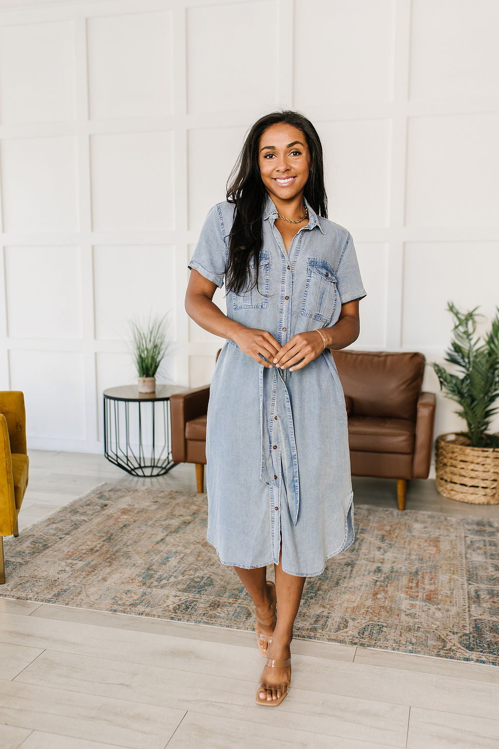 Wait For It Denim Shirt Dress