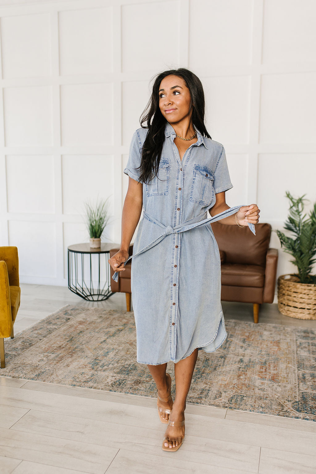 Wait For It Denim Shirt Dress