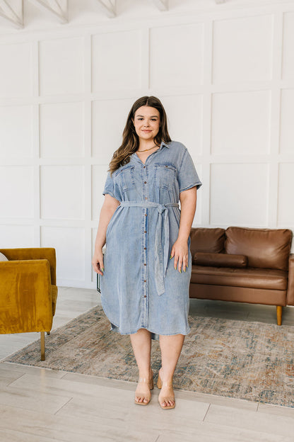 Wait For It Denim Shirt Dress