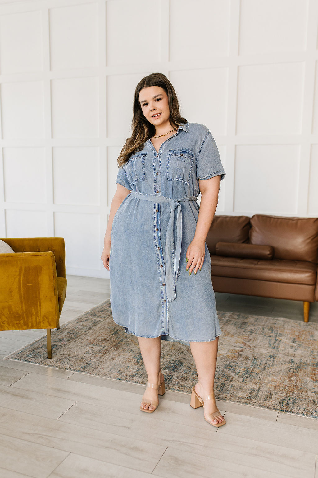 Wait For It Denim Shirt Dress