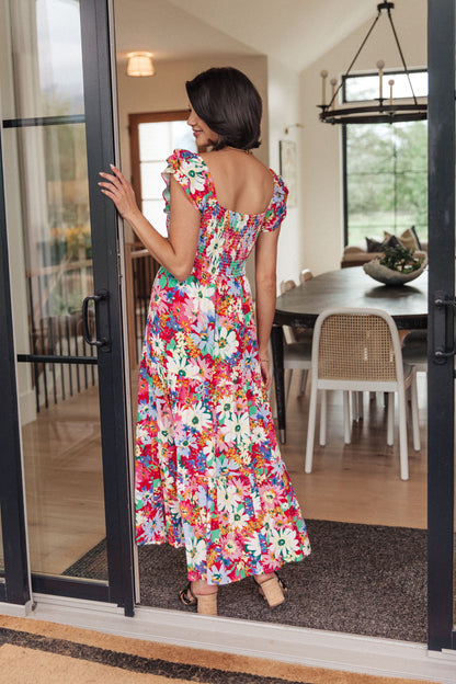 Walk In The Flowers Maxi Dress