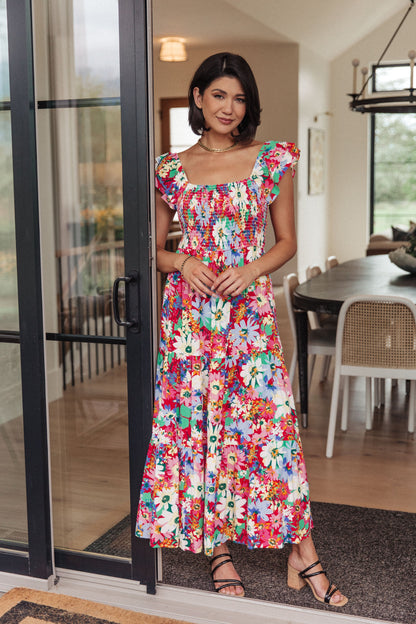 Walk In The Flowers Maxi Dress