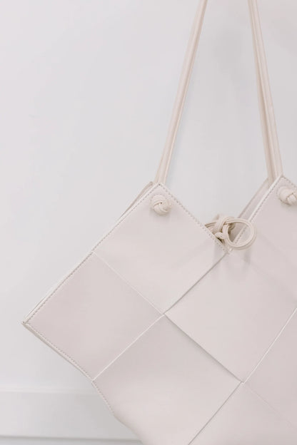 Woven Tote, White