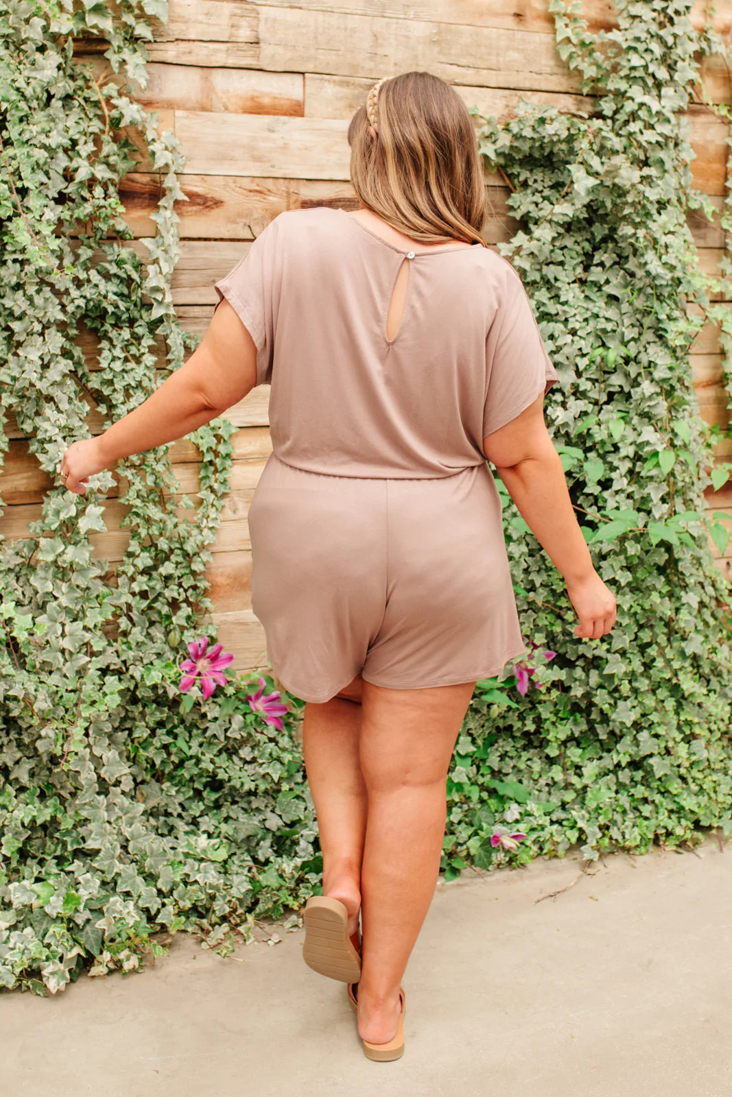 You're In Luck Romper, Nude